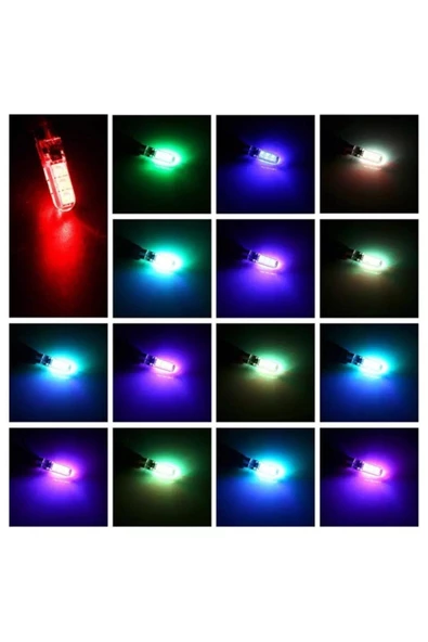 İtibar Uzaktan Kumandalı 18 Renk Değiştiren T10 Led Çakarlı Park Ampulü - 2