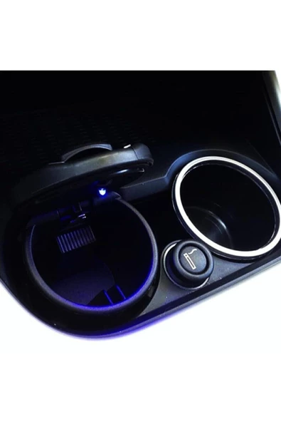 otodemir Araç Içi Küllük: Led Işıklı + Kapaklı Araba Küllüğü Işıklı Bardaklık Bmw Tip Uyumlu - 6