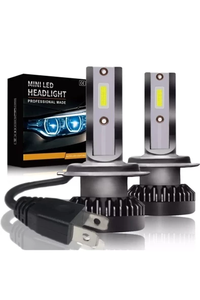 Tiger Marketing Xenon Mini Zenon H7 Led 2 Adet Şimşek Etkili Led Zenon 8000 Lümen 38 W Süper Güçlü Beyaz Işık - 2
