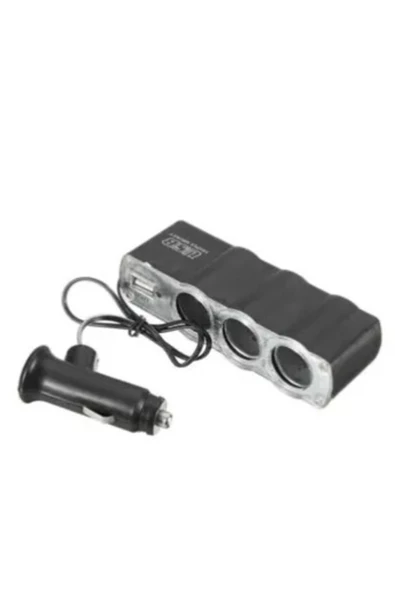 Space Araç Çakmaklık Çoğaltıcı Usb Araba Çakmak Soket Çoklayıcı Şarj