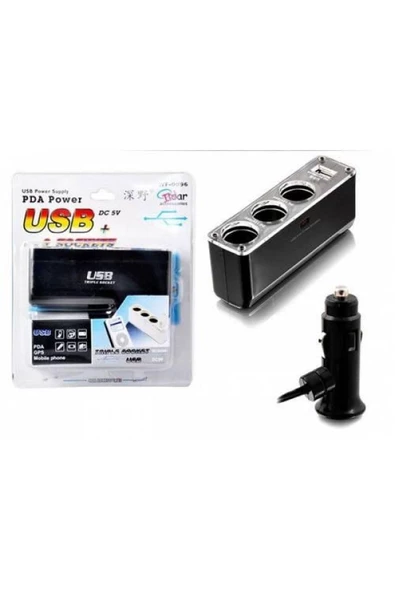 Z Tech Araç Çakmaklık Çoğaltıcı Usb Araba Çakmak Soket Çoklayıcı Usbşarj - 2