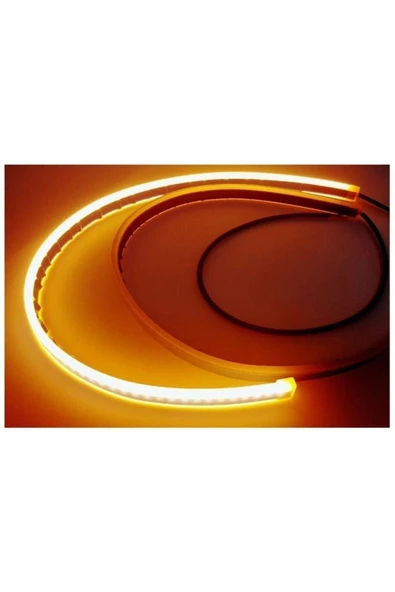 SAHLAN Selamlamalı Açılış Animasyonlu Far Kaşı Beyaz Audi Stil Kayar Sinyalli Far Üstü Slim Led - 2