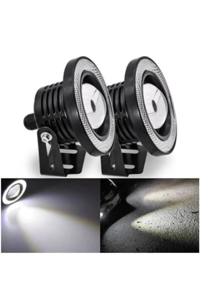 Tiger Marketing 76 Mm Turuncu Mercekli Angel Led Halkalı Sis Far Metal Gövde - 5