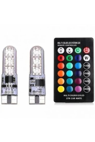 STTİCARET T10 Rgb Kumandalı Renkli Dipsiz Led Ampul
