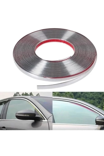 Tiger Marketing 18 Mm 3d Dekoratif Krom Nikelaj Şerit Çıta Panjur Kalın Şerit 10 Metre - 2