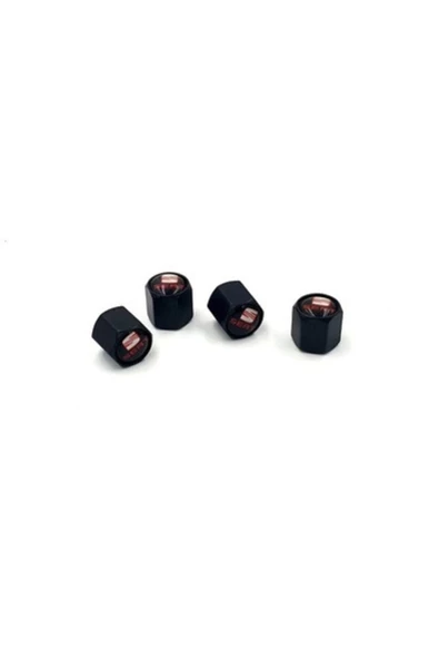 CMS OTO AKSESUAR Seat Anahtarlıklı Sibop Kapağı - Seat Siyah Sibop Kapak Set - 2