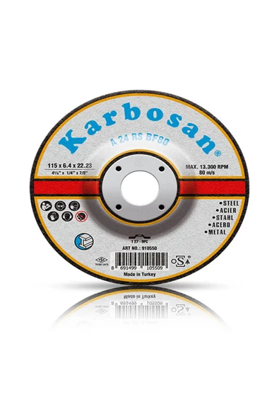 KARBOSAN 180 X 8.0 X 22.23 TAŞLAMA FLEX TAŞI KARBOSAN 3 ADET