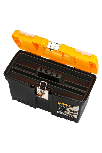 MANO nslx Jmt/13 Organizerli Jumbo Metal Kilitli Takım Çantası, Polipropilen, Siyah/Sarı, 13 ’’ N - 2