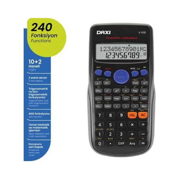 Daxi X-500 Siyah Bilimsel Hesap Makinesi - 2