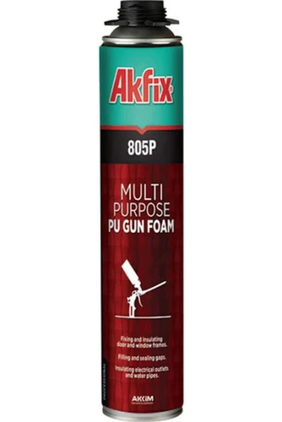 Akfix 805p Çok Amaçlı Profesyonel Pu Köpük Tabancalı 750 Ml