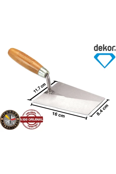 Dekor 066 Duvarcı Malası Ahşap Saplı 16 Lık (kesik Uçlu)