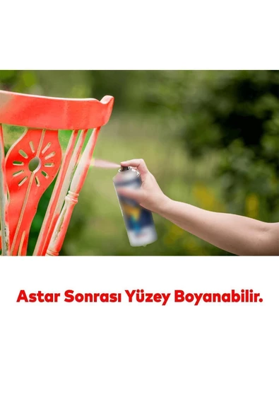 Dekor Ahşap Metal Cam Karton Plastik Pvc Yüzey Boya Öncesi Koruma Sprey Astar 400 ML KOD 677 - 3