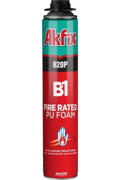 Akfix 820p Yangına Dayanıklı Tabancalı B1 Pu Köpük 850 Gr