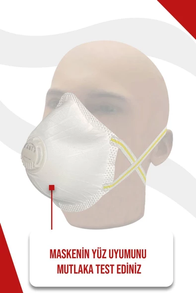 Ant Maske Maske Ant Y11 Ffp1 V Nr Ventilli Konik Toz Maskesi 10 Adet - 3