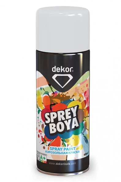 Dekor Akrilik Efektli Sprey Boya Mat Beyaz 400 ml - 4