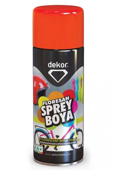 Dekor Akrilik Efektli Sprey Boya Floresan Kırmızı 400 ml - 2