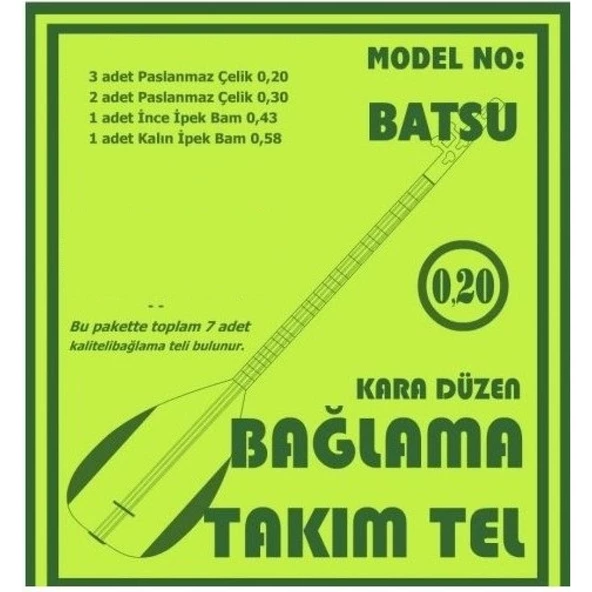 Bağlama Aksesuar Tam Takım Tel 020 Batsu