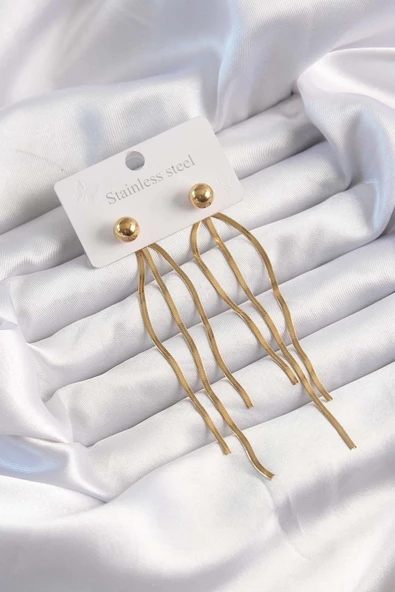 Gold Renk İtalyan Model Topçuk Küpe - EBJ240928W28367 ürün görseli