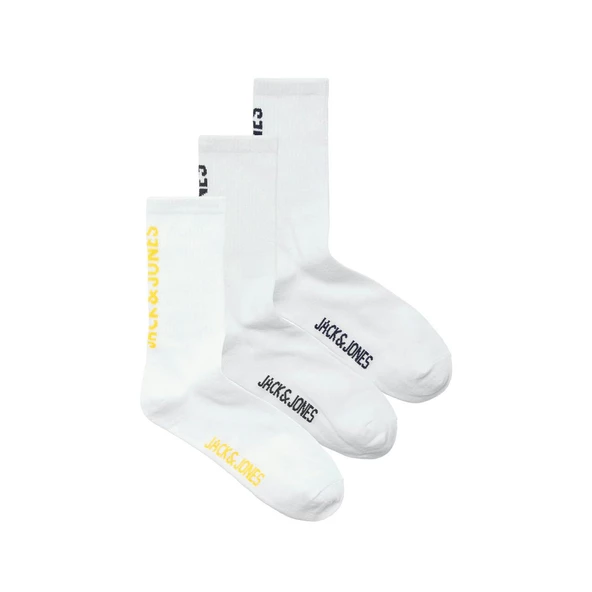 Jack & Jones 12263422 Jacjamie Tennis Socks 3 Pack Beyaz