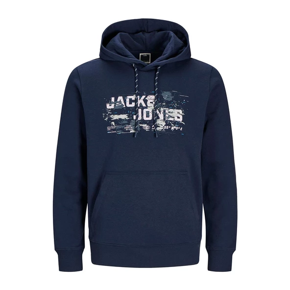 Jack & Jones 12261670 Jcooutdoor Logo Sweat Hood Sn Lacivert