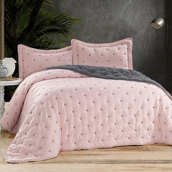 Royal Home Carre 3 Prç Yatak Örtüsü - 2