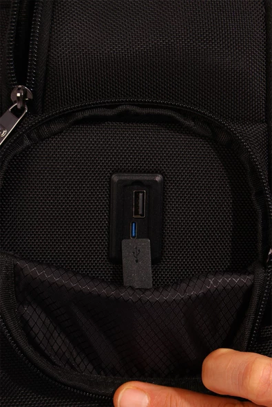 01PC00302 BUSSİNESS LAPTOP BÖLMELİ SIRT ÇANTASI SİYAH - 7