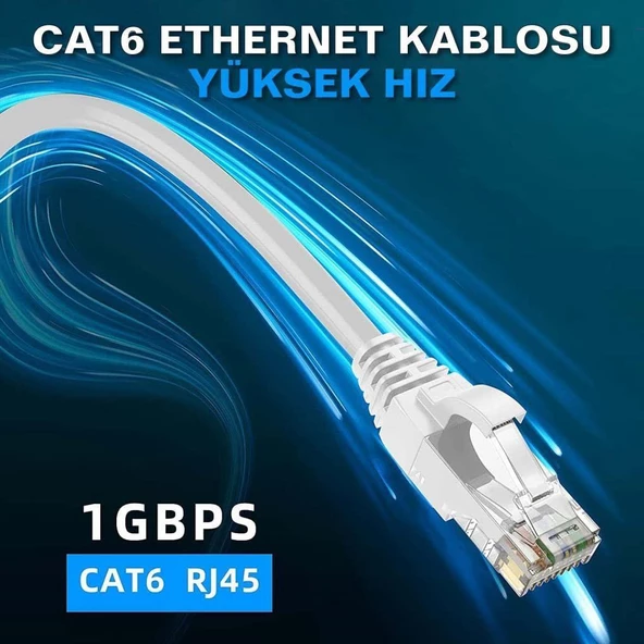 PrimeX PX-CAT620G 23AWG Gri 20 Metre Cat6E Ethernet Kablosu, Gigabit Cat6 internet Kablosu (Gigabit) - Resim 4
