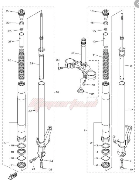 Yamaha Fz 8 Amortisör  İç Tüp
