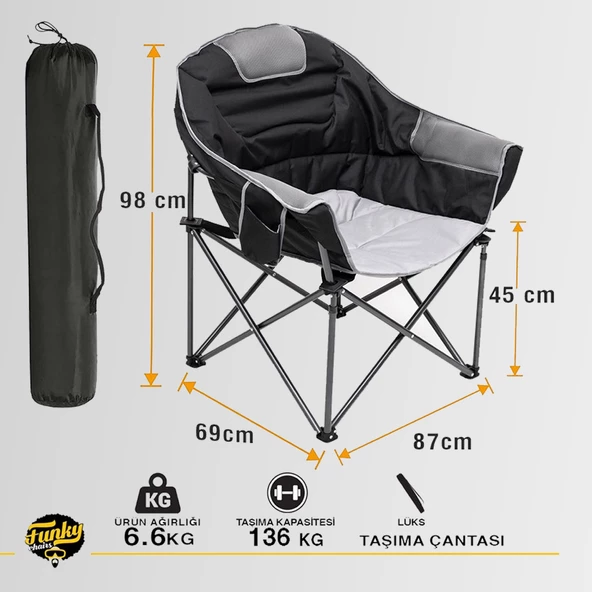 FUNKY CHAIRS Moon XXL Kamp Koltuğu - Sandalye - 4