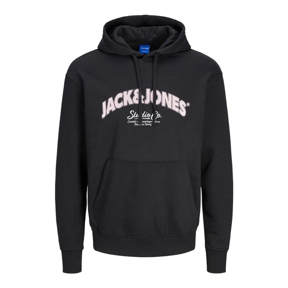 Jack & Jones 12267584 Jorbronx Arch Big Sweat Hood Ub Siyah