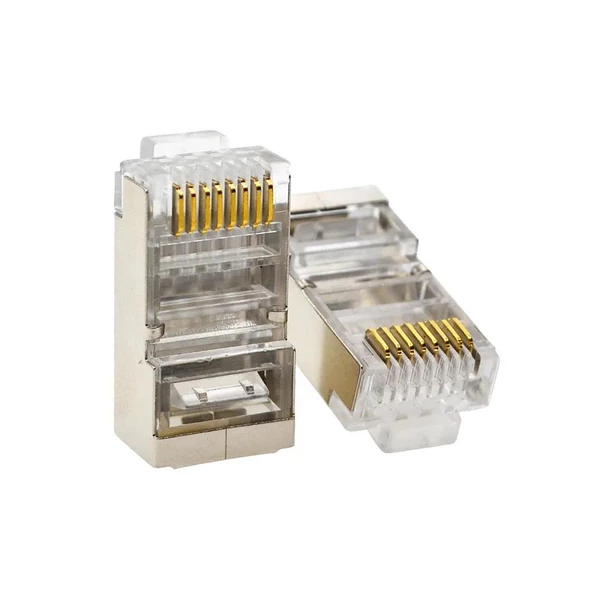 PrimeX PX-CAT660 Metal Cat6 Jak, RJ45 Metal Konnektör, Cat6 Plug Metal 100 lü Paket - 6