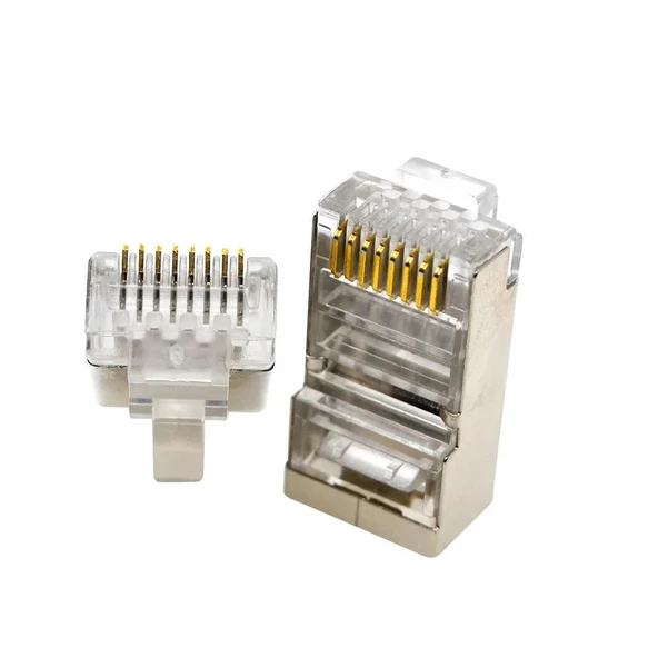 PrimeX PX-CAT660 Metal Cat6 Jak, RJ45 Metal Konnektör, Cat6 Plug Metal 100 lü Paket - 4