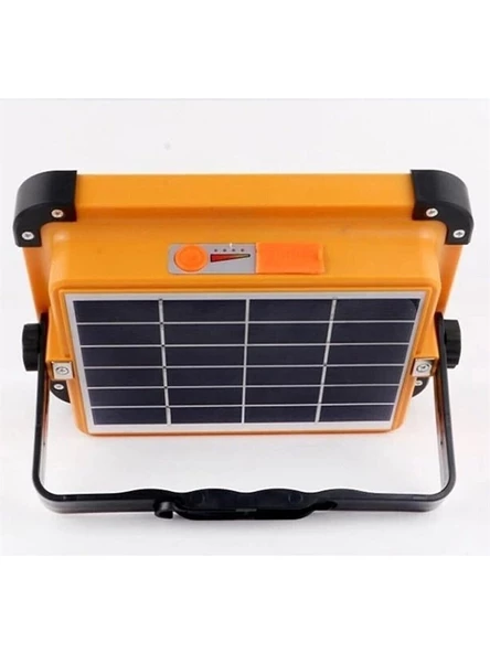 CT-4698 Güneş Enerjili Solar 200W Watt LED Projektör Taşınabilir Sarı Beyaz ve Çakar Işık Lamba AA182 - 3