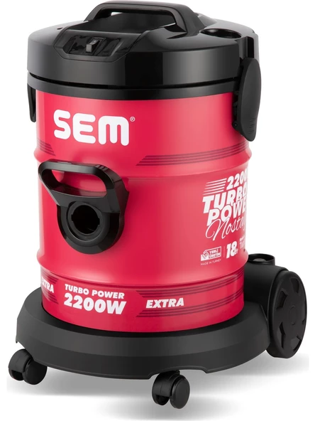 Sem Sv110 Nostalji Metal Kazanlı Güçlü Süpürge 2200W