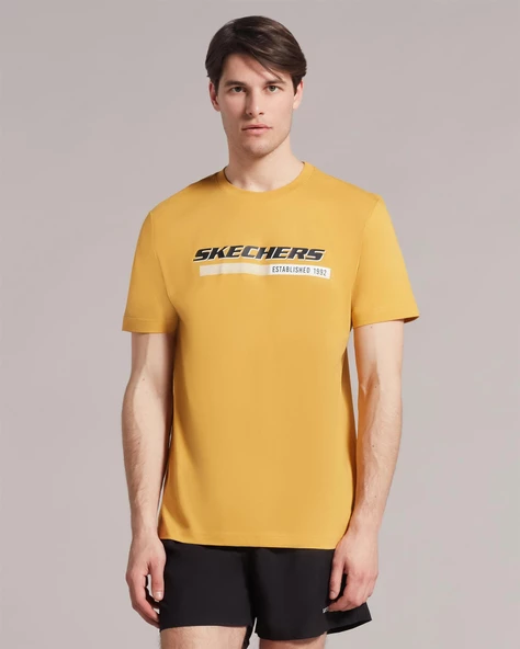 Skechers M Big Logo T-Shirt Mustard Mustard L