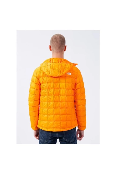 The North Face Eco Hoodie 2.0 Erkek Turuncu Kapüşonlu Mont - Resim 3