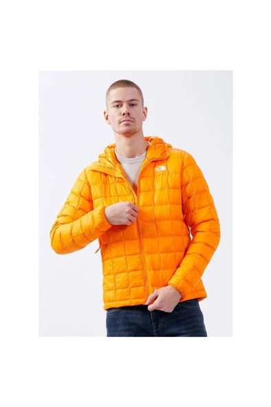 The North Face Eco Hoodie 2.0 Erkek Turuncu Kapüşonlu Mont - Resim 2