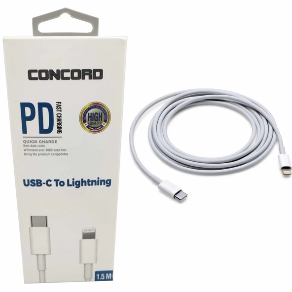 15 Metre Lightning TYPE-C Kablo Concord C-410