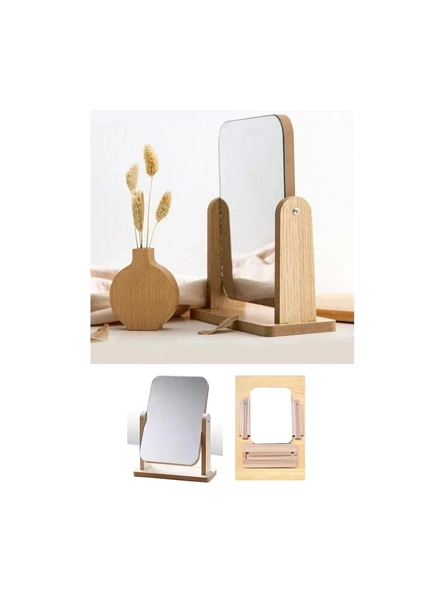 El Aynası Masa Aynası Makyaj Aynası Ayarlanabilir Kare Makeup Mirror 18CM E44 - 2