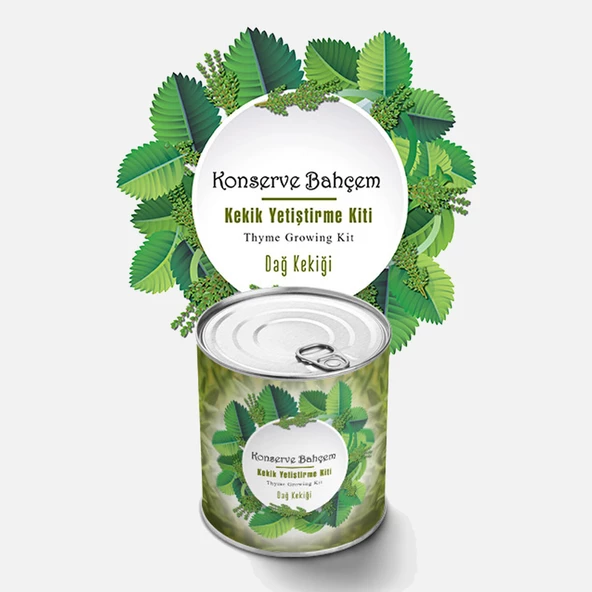 Konserve Bahçem Kekik Fide Yetiştirme Kiti