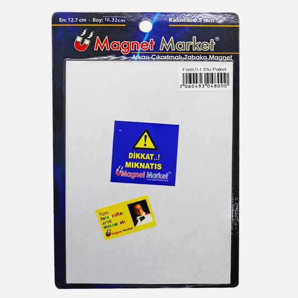 Magnet Arkası Yapışkanlı Mıknatıs