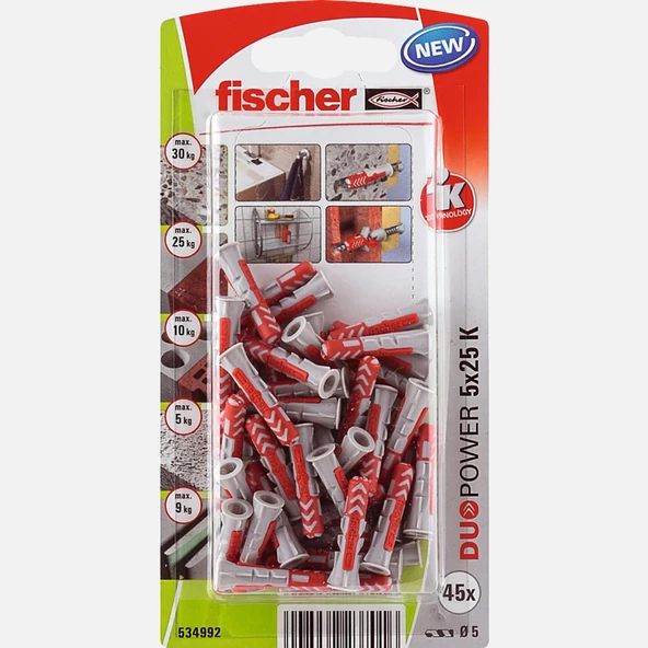 Fischer Duopower 5x25 K NV(45) Dübel - 1