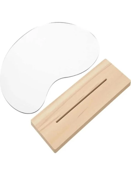 Asimetrik Makyaj Aynası Ahşap Masa Aynası Çerçevesi Tasarım Dekoratif Ayna E56 - 3