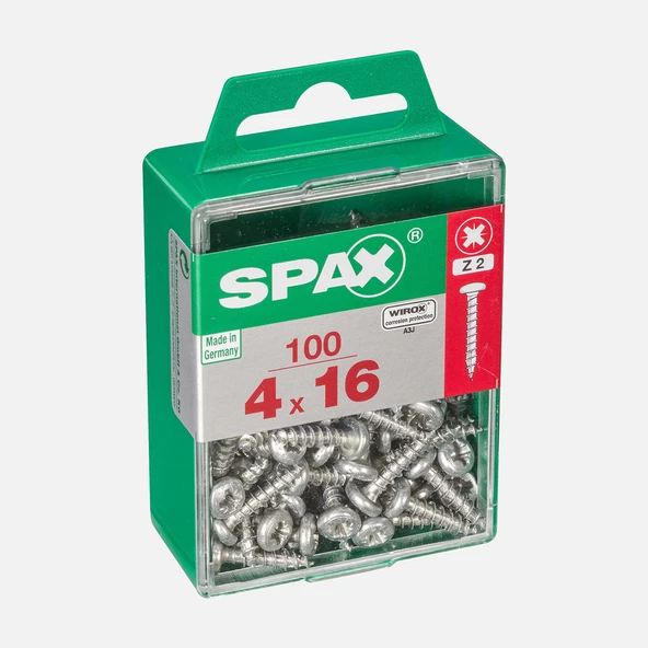 SPAX Yuvarlak Başla Galvaniz 4X16