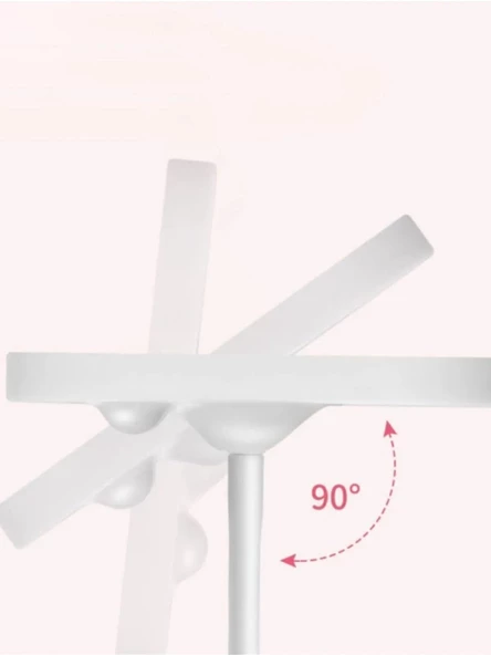 Masaüstü Dokunmatik Makyaj Aynası LED Işıklı Beyaz Renk Make Up Mirror 3 Modlu Standlı E63 - 4