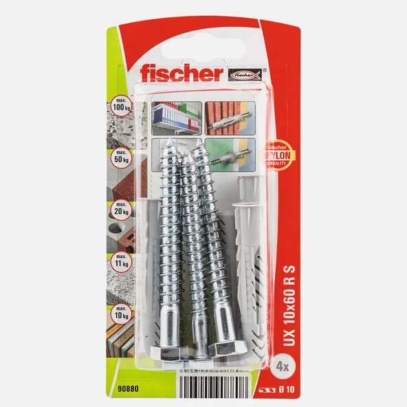 Fischer UX 10x60 Vidalı Universal Dübel