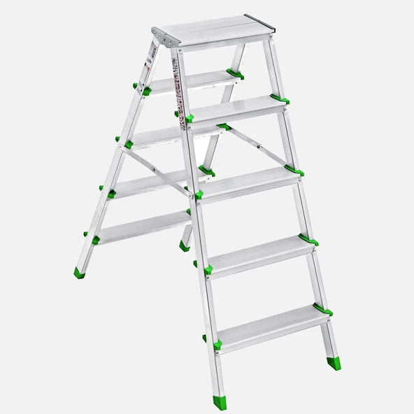Saraylı Alüminyum 5 Basamaklı 103x102x46 xcm Katlanabilir Ev - Ofis Tipi Merdiven