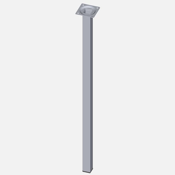 Regalux Masa Ayağı Çelik Boru Kare 600 mm Krom