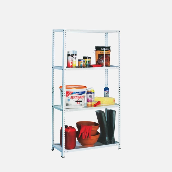 Regalux Metal 4 Katlı Raf 150X80X30 cm Beyaz