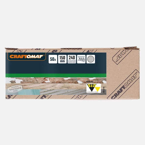 Craftomat Zımpara Kağıdı 150 mm, G 240 50-Pc
